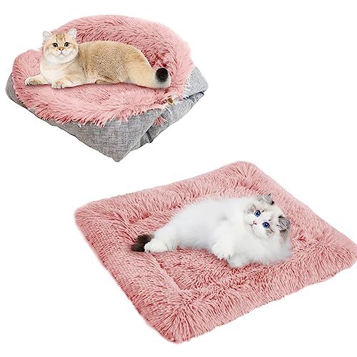 TUAKIMCE Katzenbett 2 in 1 Plüsch Weich Runden Schlafen Katzensofa Flauschige Katzenbett Klein Hund Bett Katzendecke Haustierbett katzenbettchen Tierbett für Katzen und Kleiner Hund TUAKIMCE Katzenbett 2 in 1 Plüsch Weich Runden Schlafen Katzensofa Flauschige Katzenbett Klein Hund Bett Katzendecke Haustierbett katzenbettchen Tierbett für Katzen und Kleiner Hund von TUAKIMCE