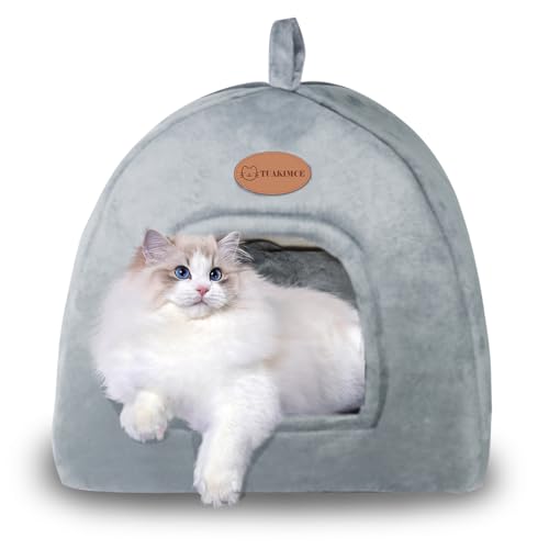 TUAKIMCE Katzenhöhle Katzenbett,Katzenbetten für Hauskatzen,Waschbares Katzenhaus Haustierbett,Weiches Komfort Zelt Katzenstreu Bett, Warme Katzenhöhle Beruhigendes Bett für Katzen Hunde Schlafen TUAKIMCE Katzenhöhle Katzenbett,Katzenbetten für Hauskatzen,Waschbares Katzenhaus Haustierbett,Weiches Komfort Zelt Katzenstreu Bett, Warme Katzenhöhle Beruhigendes Bett für Katzen Hunde Schlafen von TUAKIMCE