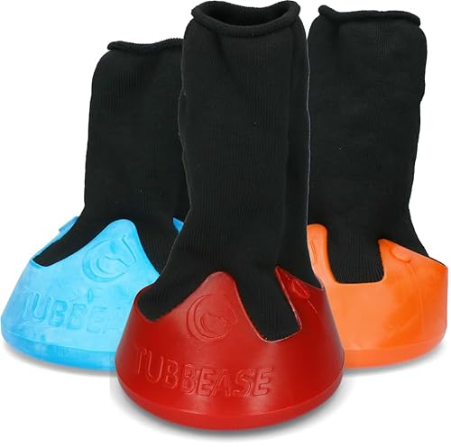 Kerbl Hufschuh Tubbease (Farbe gelb, Größe XXL, Ø 17,5 cm, atmungsaktiver Behandlungsschuh bei Sohlengeschwür & Hufverletzungen für Pferde, Klettverschluss, gummibeschichtet, Hufschutz Pferd) 3210596 von TUBBEASE