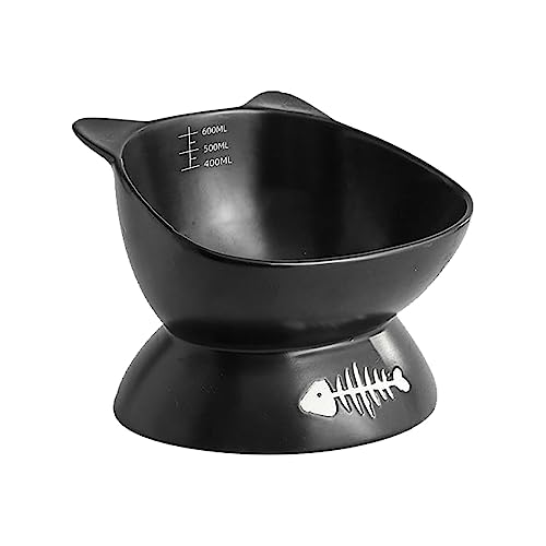 ETzone Keramik-Futter- und Tränke für Katzen und kleine Hunde, Schwarz (eine Packung) Hunde Grooming Zubehör (Black, One Size) von TUDUZ