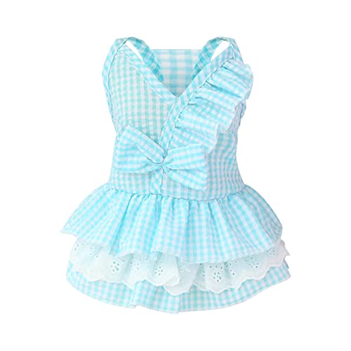 TUDUZ Haustier-Hundekleid aus Baumwolle, Frühling und Sommer, Haustierkleidung, Frühling, niedlich, Heimtierbedarf, Baumwolle, Pfirsichkleid, Bogenrock Kleidung Für Mädchenhunde TUDUZ Haustier-Hundekleid aus Baumwolle, Frühling und Sommer, Haustierkleidung, Frühling, niedlich, Heimtierbedarf, Baumwolle, Pfirsichkleid, Bogenrock Kleidung Für Mädchenhunde von TUDUZ