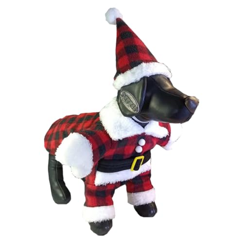 TUDUZ Weihnachtskleidung für Hunde, kreative Kleidung aus Baumwolle, gepolsterte Weihnachtskleidung für Hunde Hundepullover Rückenlänge 55 (H, M) von TUDUZ