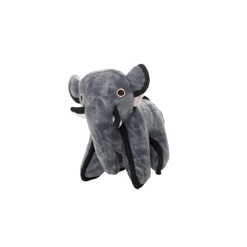 Tuffy Hundespielzeug Zoo Elefant, Junior, Kau-Spielzeug, Plüsch, für kleine Hunde von TUFFY