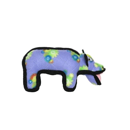 Tuffy Hundespielzeug Hippo Zoo Nilpferd, Junior, Plüsch, Wasserfest, Für kleine Hunde von TUFFY