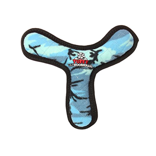 Tuffy Riesengroßer Bowmerang mit blauem Camouflagemuster - Hundespielzeug - Fetch Toy - Outdoor - Medium & Large Breeds von TUFFY