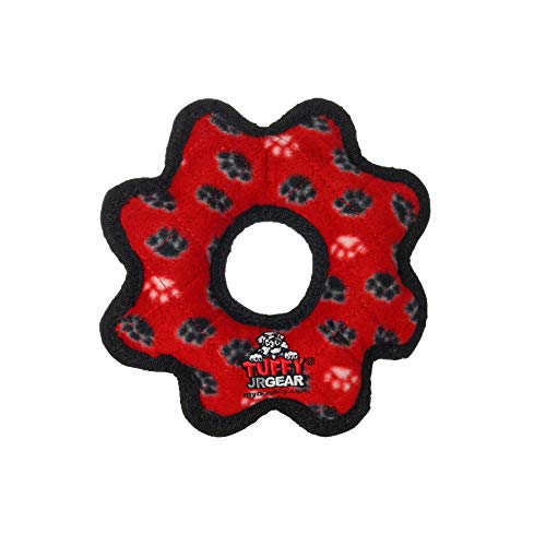 Tuffy T-JR-GR-RP, Ser Gear Ring, rot mit aufgedruckten Pfotenabdrücken Tuffy T-JR-GR-RP, Ser Gear Ring, rot mit aufgedruckten Pfotenabdrücken von TUFFY