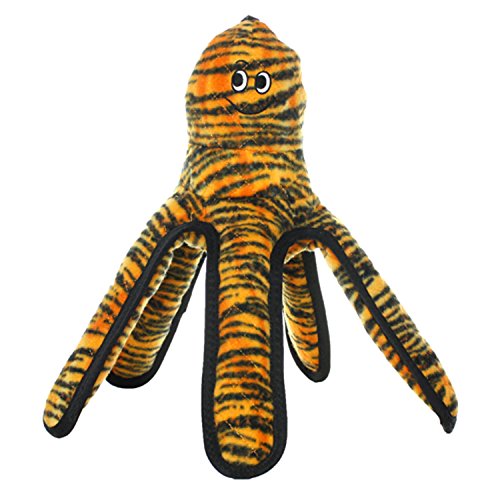 Tuffy's Mega Hundespielzeug Octopus, Tigermuster, Größe L von TUFFY