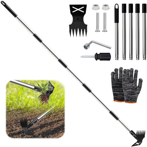 TUIBEIDAMAI Unkrautstecher mit Langem Stiel 180cm, unkrautjäter Hand, 2-in-1 Unkrautrechen und Gartenhacke, Unkrautzieher Werkzeug,Gartengeräte Unkraut Jäten für Hof, Rasen, Terrasse und Garten TUIBEIDAMAI Unkrautstecher mit Langem Stiel 180cm, unkrautjäter Hand, 2-in-1 Unkrautrechen und Gartenhacke, Unkrautzieher Werkzeug,Gartengeräte Unkraut Jäten für Hof, Rasen, Terrasse und Garten von TUIBEIDAMAI