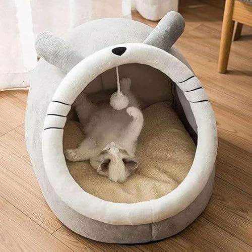 Haustierzelt-Höhlenbett für Katzen, kleine Hunde, selbstwärmendes Katzenzeltbett, Katzenhütte, bequemes Haustier-Schlafbett, faltbar, abnehmbar, waschbar Haustierzelt-Höhlenbett für Katzen, kleine Hunde, selbstwärmendes Katzenzeltbett, Katzenhütte, bequemes Haustier-Schlafbett, faltbar, abnehmbar, waschbar von TUITA
