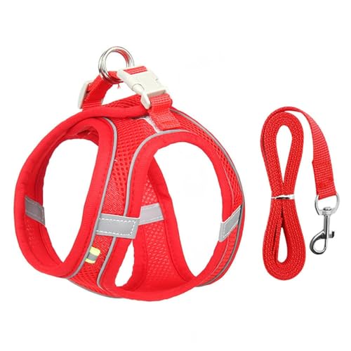 Hundegeschirr-Leine-Set für kleine Hunde, verstellbares Welpen-Katzengeschirr, Weste, französische Bulldogge, Chihuahua, Mops, Outdoor-Walking-Leine Hundegeschirr-Leine-Set für kleine Hunde, verstellbares Welpen-Katzengeschirr, Weste, französische Bulldogge, Chihuahua, Mops, Outdoor-Walking-Leine von TUITA
