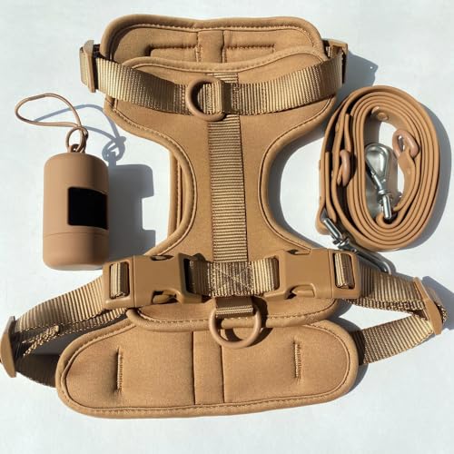 Hundegeschirr und Leine-Set, kein Ziehen, Hundeweste, Geschirr, PVC, wasserdichtes Hundeleinenhalsband für kleine, mittelgroße und große Hunde Hundegeschirr und Leine-Set, kein Ziehen, Hundeweste, Geschirr, PVC, wasserdichtes Hundeleinenhalsband für kleine, mittelgroße und große Hunde von TUITA