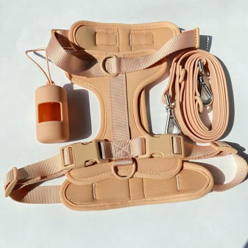 TUITA Hundegeschirr und Leine-Set, wasserdicht, leicht zu reinigen, Hundeleine, verstellbares Hundewestengeschirr mit Hundekotbeutelhalter für kleine und große Hunde TUITA Hundegeschirr und Leine-Set, wasserdicht, leicht zu reinigen, Hundeleine, verstellbares Hundewestengeschirr mit Hundekotbeutelhalter für kleine und große Hunde von TUITA