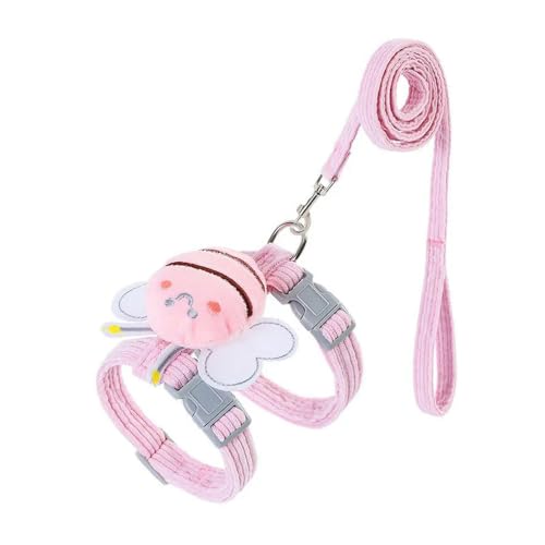 Katzengeschirr-Leine-Halsband-Set, verstellbares Netz-Hundegeschirr, Weste, Cartoon-Hundegeschirr für kleine und mittelgroße Haustiere, Leine, Spaziergänge im Freien Katzengeschirr-Leine-Halsband-Set, verstellbares Netz-Hundegeschirr, Weste, Cartoon-Hundegeschirr für kleine und mittelgroße Haustiere, Leine, Spaziergänge im Freien von TUITA