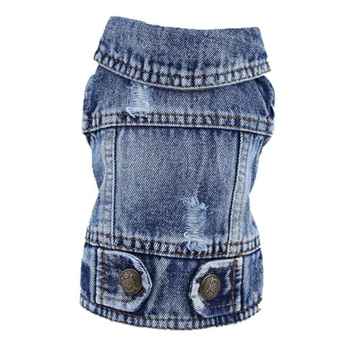 TUITA Hunde-Jeansjacke, blaues Welpen-Jeans-T-Shirt, waschbare Haustier-Hundekleidung, Coole Kleidung für kleine mittelgroße Hunde, Cowboy-Weste, Katzen-Kleidung TUITA Hunde-Jeansjacke, blaues Welpen-Jeans-T-Shirt, waschbare Haustier-Hundekleidung, Coole Kleidung für kleine mittelgroße Hunde, Cowboy-Weste, Katzen-Kleidung von inoin