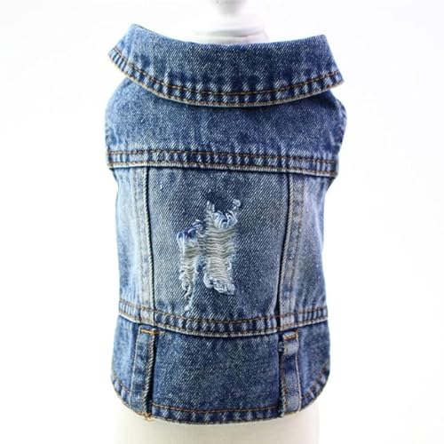 TUITA Hunde-Jeansjacke, blaues Welpen-Jeans-T-Shirt, waschbare Haustier-Hundekleidung, Coole Kleidung für kleine mittelgroße Hunde, Cowboy-Weste, Katzen-Kleidung TUITA Hunde-Jeansjacke, blaues Welpen-Jeans-T-Shirt, waschbare Haustier-Hundekleidung, Coole Kleidung für kleine mittelgroße Hunde, Cowboy-Weste, Katzen-Kleidung von inoin
