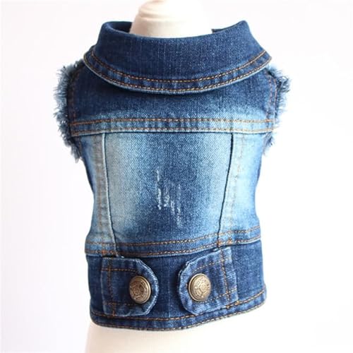 TUITA Hunde-Jeansjacke, blaues Welpen-Jeans-T-Shirt, waschbare Haustier-Hundekleidung, Coole Kleidung für kleine mittelgroße Hunde, Cowboy-Weste, Katzen-Kleidung TUITA Hunde-Jeansjacke, blaues Welpen-Jeans-T-Shirt, waschbare Haustier-Hundekleidung, Coole Kleidung für kleine mittelgroße Hunde, Cowboy-Weste, Katzen-Kleidung von inoin
