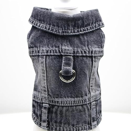 TUITA Hunde-Jeansjacke, blaues Welpen-Jeans-T-Shirt, waschbare Haustier-Hundekleidung, Coole Kleidung für kleine mittelgroße Hunde, Cowboy-Weste, Katzen-Kleidung TUITA Hunde-Jeansjacke, blaues Welpen-Jeans-T-Shirt, waschbare Haustier-Hundekleidung, Coole Kleidung für kleine mittelgroße Hunde, Cowboy-Weste, Katzen-Kleidung von inoin