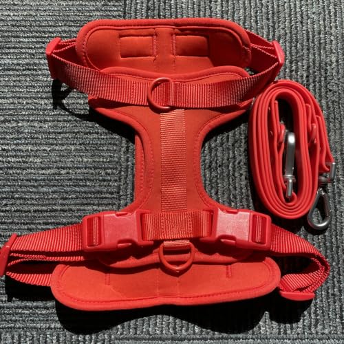 TUITA Hundegeschirr und Leine-Set, wasserdicht, leicht zu reinigen, Hundeleine, verstellbares Hundewestengeschirr mit Hundekotbeutelhalter für kleine und große Hunde TUITA Hundegeschirr und Leine-Set, wasserdicht, leicht zu reinigen, Hundeleine, verstellbares Hundewestengeschirr mit Hundekotbeutelhalter für kleine und große Hunde von TUITA