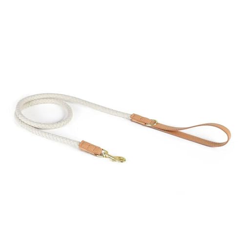 TUITA Hundehalsband-Leinen-Set, geflochtene Lederseilhalsbänder, Metalldornschließe, langlebiges Hundehalsband von TUITA