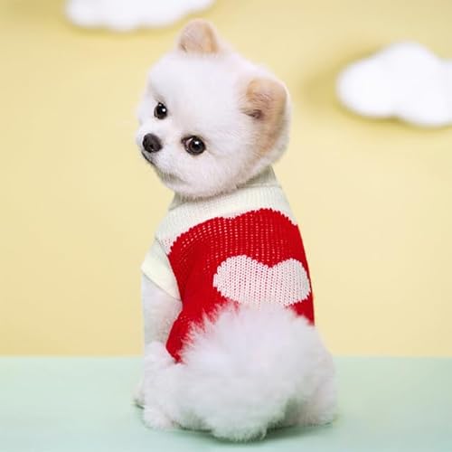 TUITA Pullover für Welpen, Katzen, Winter, warme Haustierkleidung für kleine Hunde, Chihuahua-Weste, Strickpullover für französische Bulldogge, Schnauzer-Kätzchen-Kostüm von TUITA