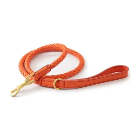 TUITA Set aus Leder-Hundehalsband und Leine, verstellbares PU-Hundehalsband, weiche und langlebige geflochtene Leine für Hunde von TUITA