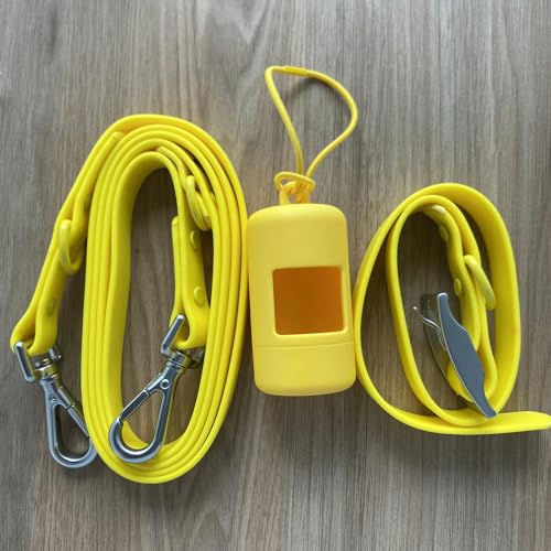 TUITA Wasserdichtes Hundehalsband und Leine-Set, verstellbar, stinksichere Haustierhalsbänder, große, mittelgroße, kleine Hunde, Kotbeutel-Halterung von TUITA