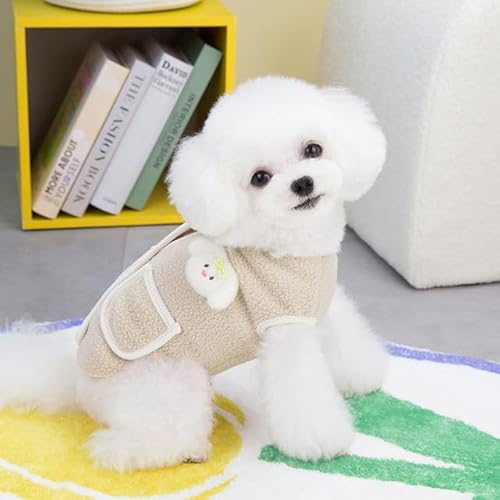 TUITA Weiche Fleece-Hundeweste, warme Winter-Hundekleidung für kleine Hunde, Kawaii-Welpen-Katzenjacke, Chihuahua-T-Shirt, Yorkie-Kostüm, Haustierkleidung von TUITA