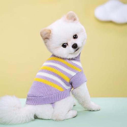 TUITA Welpen-Hundepullover für kleine mittelgroße Hunde und Katzen, warme Winterkleidung für Haustiere, Rollkragenpullover, Chihuahua-Weste, weicher Yorkie-Mantel, Teddy-Jacke von TUITA