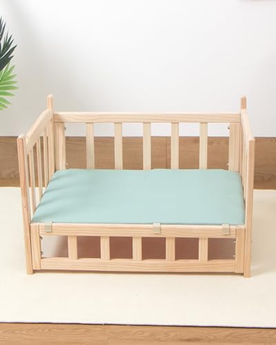 Hundebett Abnehmbar Erhöhtes Haustierbett -Holzrahmen, Einfache Montage Basic Hundeunterkunft mit Accessoires, Langlebige Winter Haustier Ruhemöbel für Katze/ Hund ( Color : Without Bedding , Size : M Hundebett Abnehmbar Erhöhtes Haustierbett -Holzrahmen, Einfache Montage Basic Hundeunterkunft mit Accessoires, Langlebige Winter Haustier Ruhemöbel für Katze/ Hund ( Color : Without Bedding , Size : M von TUJOBA