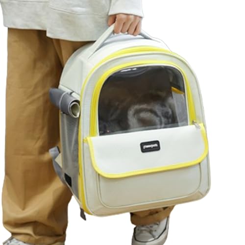 Luftpolster-Rucksack für Haustiere, belüftet, leicht, geräumig, Outdoor-Rucksack, bequemes Katzenzubehör für Katzen und kleine Hunde Luftpolster-Rucksack für Haustiere, belüftet, leicht, geräumig, Outdoor-Rucksack, bequemes Katzenzubehör für Katzen und kleine Hunde von TUJOBA