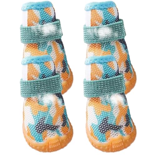 TUJOBA Hundeschuhe, 4 atmungsaktive Haustierstiefel, Hundepfotenschutz, elastische Hundeschuhe, rutschfeste Welpenschuhe, Hundeschuhe für Spaziergänge, Laufen, Wandern, Outdoor-Hundeschuhe TUJOBA Hundeschuhe, 4 atmungsaktive Haustierstiefel, Hundepfotenschutz, elastische Hundeschuhe, rutschfeste Welpenschuhe, Hundeschuhe für Spaziergänge, Laufen, Wandern, Outdoor-Hundeschuhe von TUJOBA
