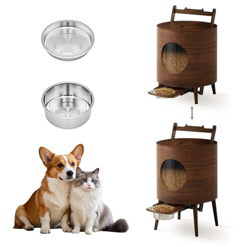 TUKAILAi 6L Futterautomat für Katze und Hund, Katzenfutter Automat mit 2 Edelstahlnapf, Dichtem Deckelverschluss, Geeignet für Nass- und Trockenfutter, Trockenfutter Futterspender für mehrerer Haustie TUKAILAi 6L Futterautomat für Katze und Hund, Katzenfutter Automat mit 2 Edelstahlnapf, Dichtem Deckelverschluss, Geeignet für Nass- und Trockenfutter, Trockenfutter Futterspender für mehrerer Haustie von TUKAILAI