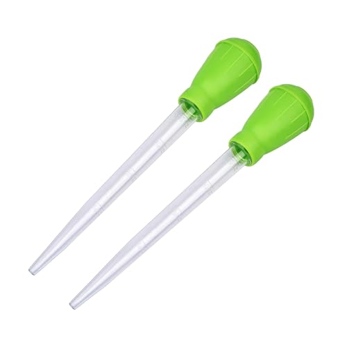 TUKEVA 2 Stück Aquarium Pipette Korallen Feeder Tube Coral Feeder Grün Aquarium Wasserwechsler Coral Feeder für Meisten Fütterungen Von Aquarienorganismen,Fischen und Korallen etc (Grün, 28 cm) von TUKEVA