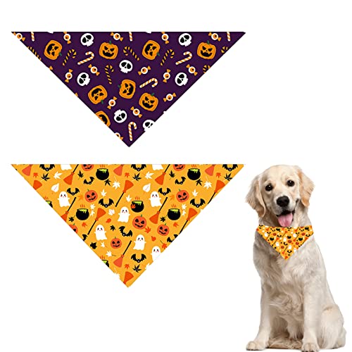Bandana Für Hunde,Hundehalstuch Halloween,Halloween Hund Bandana,Haustiere Bandana,Bandanas Kürbis,Feiertage Hunde Bandanas,Hunde Kopftücher,Für Halloween Haustier Kostüm Zubehör Dekoration,2Stück Bandana Für Hunde,Hundehalstuch Halloween,Halloween Hund Bandana,Haustiere Bandana,Bandanas Kürbis,Feiertage Hunde Bandanas,Hunde Kopftücher,Für Halloween Haustier Kostüm Zubehör Dekoration,2Stück von TUKNN