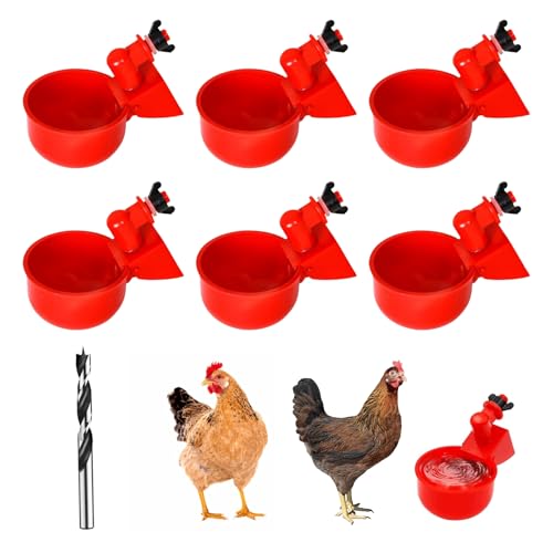 Hühnertränke, Automatische Geflügeltränke, Automatische Hühnertränke mit Bohrer, Geflügeltränke Set, Wassertränke Hühner, Automatische Geflügeltränke Set, Hühnerwasserbecher Hühnertrinker, 6PCS Hühnertränke, Automatische Geflügeltränke, Automatische Hühnertränke mit Bohrer, Geflügeltränke Set, Wassertränke Hühner, Automatische Geflügeltränke Set, Hühnerwasserbecher Hühnertrinker, 6PCS von TUKNN