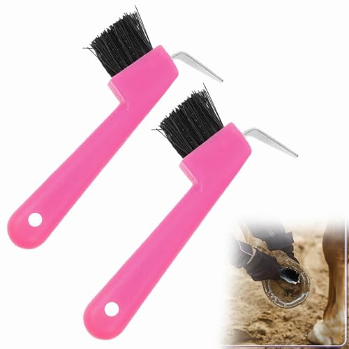 Hufkratzer für Pferde Esel Ziegen Huf, Hufkratzer für Pferde, Hufkratzer Pferdekopf Hufauskratzer mit Bürste, Hufkratzer Antirutschgriff Pferd Grooming Tools, für Saubere Hufe zur Hufpflege, 2PCS Hufkratzer für Pferde Esel Ziegen Huf, Hufkratzer für Pferde, Hufkratzer Pferdekopf Hufauskratzer mit Bürste, Hufkratzer Antirutschgriff Pferd Grooming Tools, für Saubere Hufe zur Hufpflege, 2PCS von TUKNN