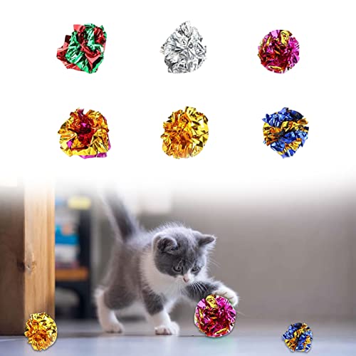 Katzenspielzeug Bälle, Knisterbälle für Katzen, Bunte Knisternde Bälle, Katzenspielzeug Bälle ,Kätzchen Spielzeug Kugeln mit Rustle Klang Crinkle Papierball für Spielen und Interagieren Katzen, 6Stück Katzenspielzeug Bälle, Knisterbälle für Katzen, Bunte Knisternde Bälle, Katzenspielzeug Bälle ,Kätzchen Spielzeug Kugeln mit Rustle Klang Crinkle Papierball für Spielen und Interagieren Katzen, 6Stück von TUKNN