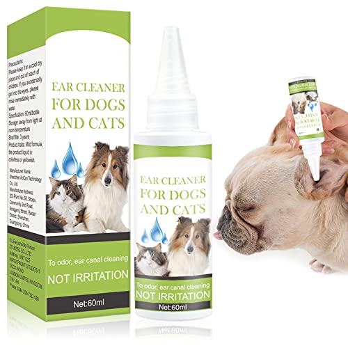 TUKNN Ohrenreiniger für Hunde und Katzen, Lösung zur Ohrenpflege und -Reinigung von Hundeohren & Vorbeugung von Gehörgangsentzündungen von TUKNN