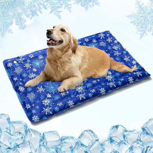 TUKOAW Kühlmatte für Hunde, selbstkühlende Sommermatte für kleine, mittelgroße und große Hunde, wasserdicht, waschbar, wiederverwendbar, Haustiermatte zum Schlafen, Entspannen, drinnen und draußen TUKOAW Kühlmatte für Hunde, selbstkühlende Sommermatte für kleine, mittelgroße und große Hunde, wasserdicht, waschbar, wiederverwendbar, Haustiermatte zum Schlafen, Entspannen, drinnen und draußen von TUKOAW
