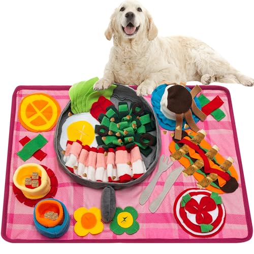 TUKOAW Schnüffelmatte für Hunde, Interaktive Langsame Fütterungsmatte Spielzeug für Kleine & Mittlere Hunde, Welpen, Katze, Kaninchen, Waschbar Fördert Futtersuche Erkundung Haustier Schnüffelmatte TUKOAW Schnüffelmatte für Hunde, Interaktive Langsame Fütterungsmatte Spielzeug für Kleine & Mittlere Hunde, Welpen, Katze, Kaninchen, Waschbar Fördert Futtersuche Erkundung Haustier Schnüffelmatte von TUKOAW