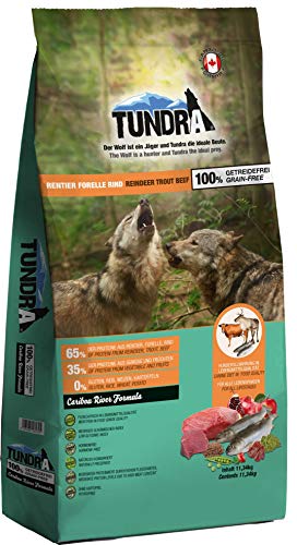 Tundra Hundefutter Rentier, Forelle & Rind - getreidefrei (11,34 kg) von Tundra