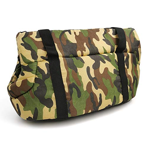 Tragetasche Hund,Hundetragetasche Haustier Carrier for kleine Hund Gemütliche weiche Welpen Katze Umhängetaschen Rucksack Outdoor Reise Sling Bag Chihuahua Pug Pet Supplies(1,S) von TUOYDJA