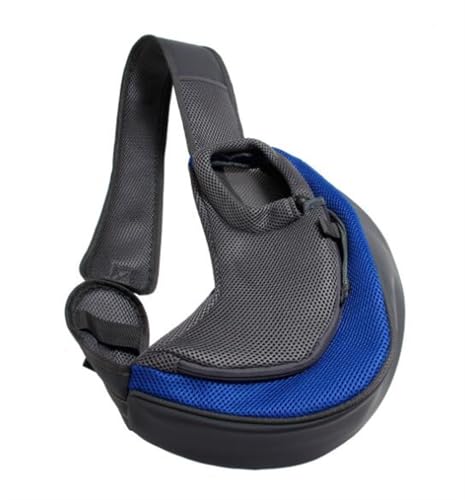 Tragetasche Hund,Hundetragetasche Haustier Hundeträgerbeutel Katzen Welpen Outdoor Bags Mesh Oxford Single Umhängetasche Sling Front Reise(Blue,S) von TUOYDJA