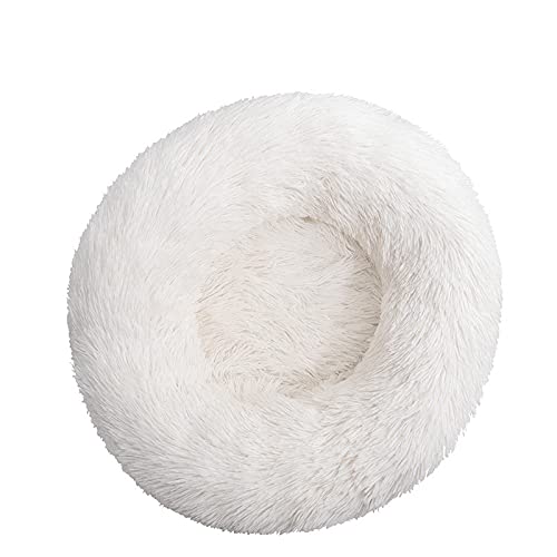 Hunde Bett Katzenbett Hundebett Flauschig Abnehmbare Und Waschbare Haustierhütte, Katzenhütte, Hundehütte, Plüsch, Winterwarm, Abnehmbare Haustiermatte, Haustierbedarf, Katzenhaus, Weiß, 40 Cm von TUPMITUPO