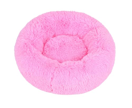 Hunde Bett Katzenbett Hundebett Flauschig Hundehütte, Katzenhütte, Runde Haustierhütte Aus Plüsch, Warme Wintermatte, Hundematte, Hundebett, Haustierbett, Heimtierbedarf, Hellrosa, 40 Cm【420 G】 von TUPMITUPO