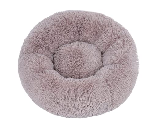 Hunde Bett Katzenbett Hundebett Flauschig Hundehütte, Katzenhütte, Runde Haustierhütte Aus Plüsch, Warme Wintermatte, Hundematte, Hundebett, Haustierbett, Heimtierbedarf, Reisbraun, 40 Cm【420 G】 von TUPMITUPO