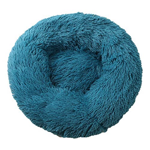 Hunde Bett Katzenbett Hundebett Flauschig Katzenstreu Und Hundehütte Four Seasons Universal-tiefschlaf-haustierstreu-matte Weiche Und Bequeme Katzenstreu-haustierstreu-matte, Blau Rund, 40 Cm von TUPMITUPO