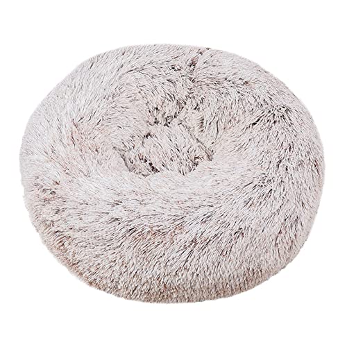 Hunde Bett Katzenbett Hundebett Flauschig Katzenzwinger Winterwarmes Hundebett Haustierbett Kleine Und Mittelgroße Hundeunterlage Katzenbett Tiefschlaf Haustiernestmatte Farbverlauf Kaffee 50cm von TUPMITUPO