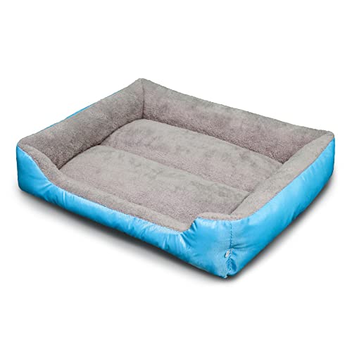 TUPMITUPO Hunde Bett Katzenbett Hundebett Flauschig Bedruckte Hundehütte Für Alle Jahreszeiten, Warm Und Wasserdicht, Große Hundehütte, Seeblau, S (45cm*30cm) von TUPMITUPO