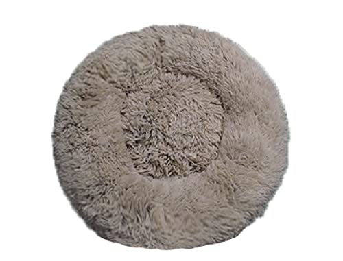 TUPMITUPO Hunde Bett Katzenbett Hundebett Flauschig Deep Sleep Hundehütte, Katzennest, Rundes Langhaarnest, Herbst- Und Winternest, Katzenmatratze, Kleine Und Mittelgroße Hunde, Verlaufsbraun, 40 cm von TUPMITUPO